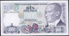 7.Emisyon 1.Tertip 1000 Lira E61 900572 Çilaltı Çil