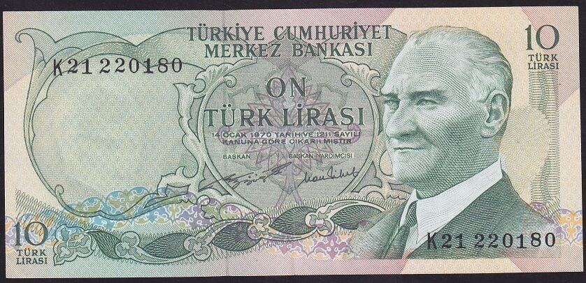 6.Emisyon 2.Tertip 10 Lira K21 220180 Çilaltı