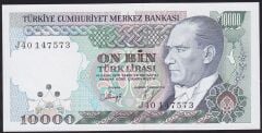 7.Emisyon 4.Tertip 10000 Lira J40 147573 Çil