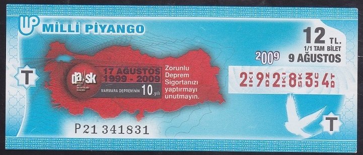 2009 9 AĞUSTOS TAM BİLET