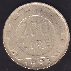 İtalya 200 Liret 1995