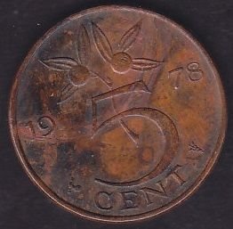Hollanda 5 Cent 1978