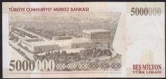 7.Emisyon 5 000 000 Lira C64 120257 Çok Temiz+
