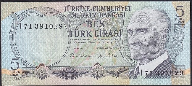 6.EMİSYON 2.TERTİP 5 LİRA I71 391029 ÇİLALTI ÇİL