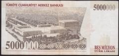 7.Emisyon 5 000 000 Lira I30 342848 Çok Temiz+