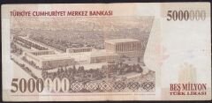 7.Emisyon 5 000 000 Lira D87 515905 Çok Temiz