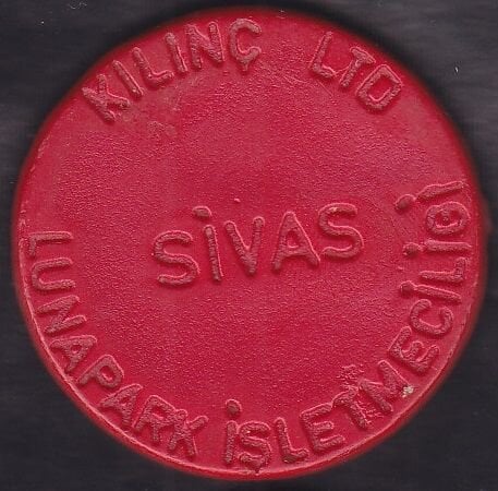 Kılınç Lunapark Jetonu Sivas - Kırmızı