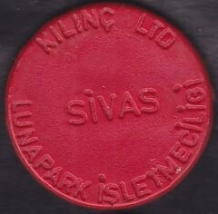 Kılınç Lunapark Jetonu Sivas - Kırmızı