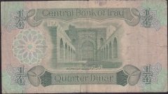 Irak 1/4 Dinar 1979 Temiz