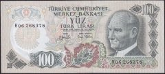 6.Emisyon 2.Tertip 100 Lira H06 268378 Ççt Çilaltı
