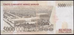 7.Emisyon 5 000 000 Lira C62 734694 Çok Temiz+
