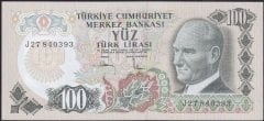 6.EMİSYON 3.TERTİP 100 LİRA J27 840393 ÇİL