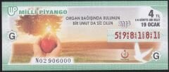 2013 19 Ocak Çeyrek Bilet - G Serisi