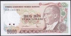 7.Emisyon 2.Tertip 5000 Lira C58 233385 Çil