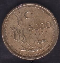 1997 Yılı 5000 Lira