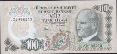 6.EMİSYON 3.TERTİP 100 LİRA J22 096253 ÇİL