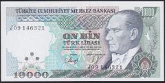 7.Emisyon 4.Tertip 10000 Lira J09 146321 Çilaltı Çil