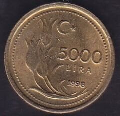 1998 Yılı 5000 Lira Kalın Baskı