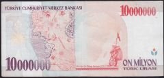 7.Emisyon 10 000 000 Lira C63 958669 Çok Temiz+