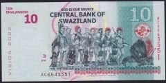 Swaziland 10 Emalangeni 2015 Çil