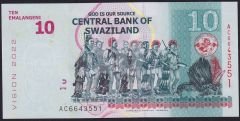 Swaziland 10 Emalangeni 2015 Çil
