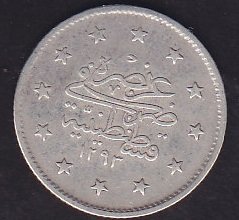 1293 / 27 Abdulhamid 2 Kuruş Gümüş