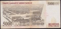 7.Emisyon 5 000 000 Lira B59 485968 Çok Temiz