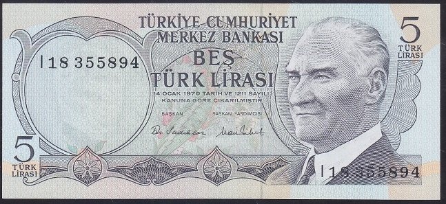 6.EMİSYON 2.TERTİP 5 LİRA I18 355894 ÇİLALTI ÇİL