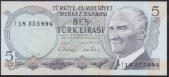 6.EMİSYON 2.TERTİP 5 LİRA I18 355894 ÇİLALTI ÇİL
