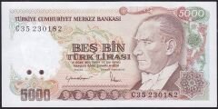 7.Emisyon 2.Tertip 5000 Lira C35 230182 Çilaltı Çil
