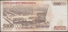 7.Emisyon 5 000 000 Lira D84 482560 Çok Temiz