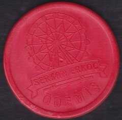 Erkoç Lunapark Jetonu Ödemiş - Kırmızı