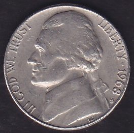 Amerika 5 Cent 1968 S