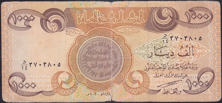 Irak 1000 Dinar 2003 Haliyle