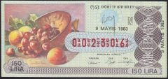1983 9 MAYIS ÇEYREK BİLET N SERİSİ