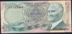 6.Emisyon 2.Tertip 10 Lira J75 3424XX Çilaltı Çil
