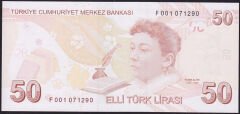 9.Emisyon 6.Tertip 50 Lira F001 071290 Çil