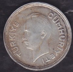 1941 Yılı 1 Lira Gümüş