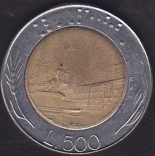 İtalya 500 Liret 1988