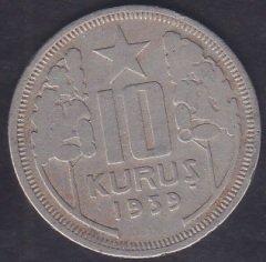 1939 YILI 10 KURUŞ eski para değerleri