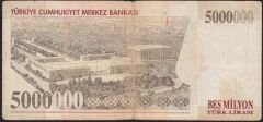 7.Emisyon 5 000 000 Lira B26 443881 Çok Temiz