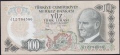 6.EMİSYON 3.TERTİP 100 LİRA J12 784586 ÇOK TEMİZ +