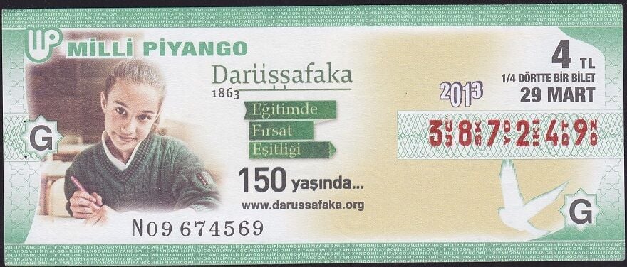 2013 29 Mart Çeyrek Bilet - G Serisi