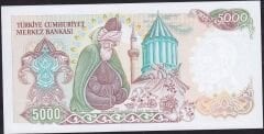 7.Emisyon 2.Tertip 5000 Lira B72 671782 Çil