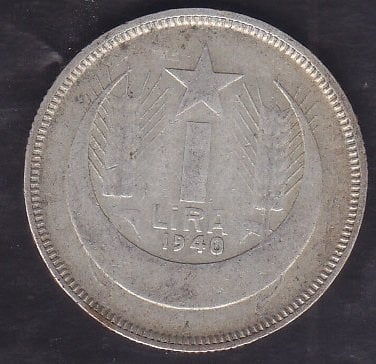 1940 Yılı 1 Lira Gümüş