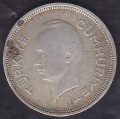 1940 Yılı 1 Lira Gümüş