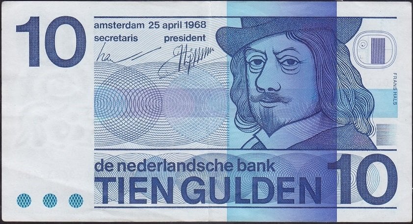 Hollanda 10 Gulden 1968 Çok Çok Temiz +