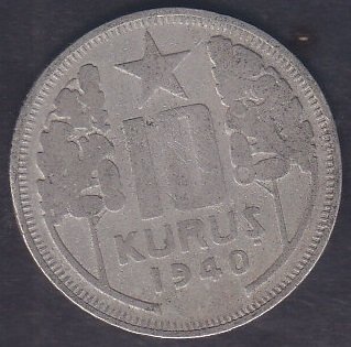 1940 YILI 10 KURUŞ eski para değerleri