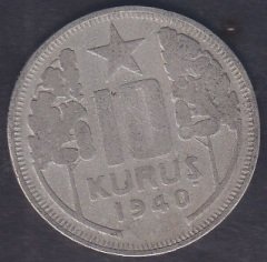 1940 YILI 10 KURUŞ eski para değerleri