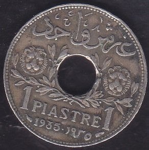 Suriye 1 Piastre 1935